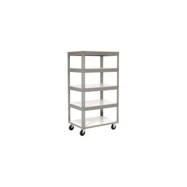 Global Industrial Boltless Shelf Truck, Steel, 36 in L, 24 in W, 65 in H 330419 - main